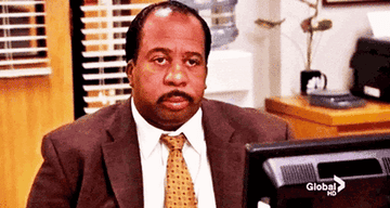 Stanley from &quot;The Office&#x27; making an annoyed face.