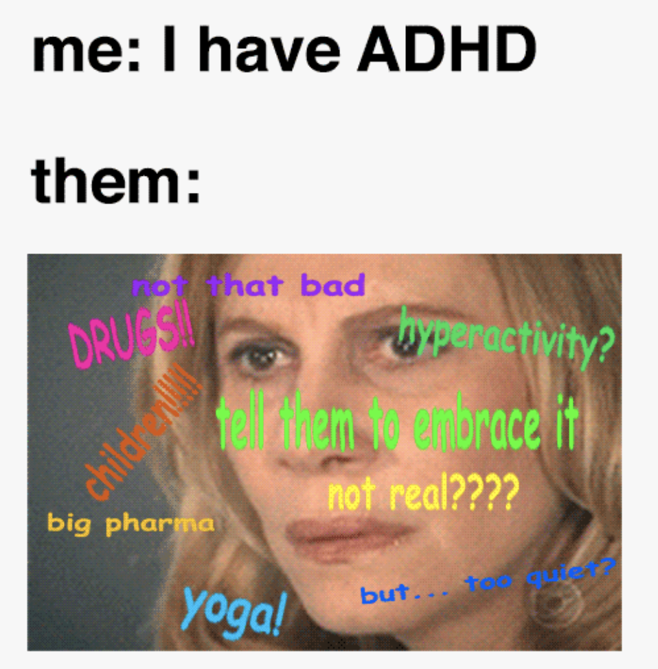 person thinking adhd stereotypes