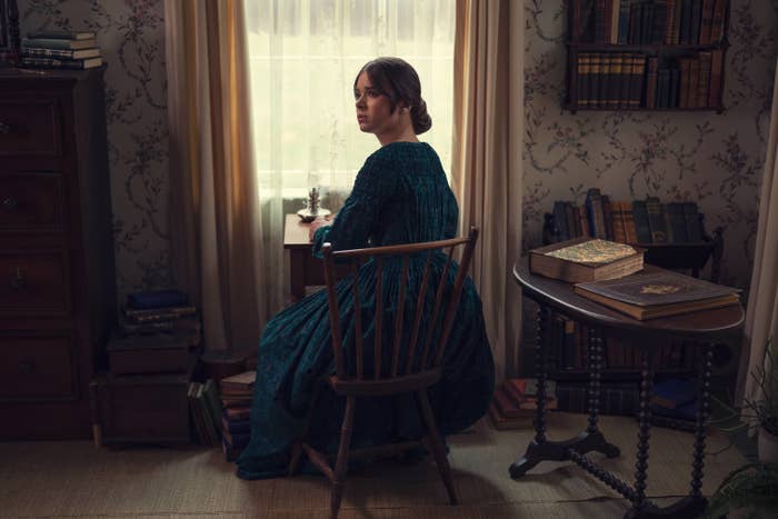 Emily sitting at her desk