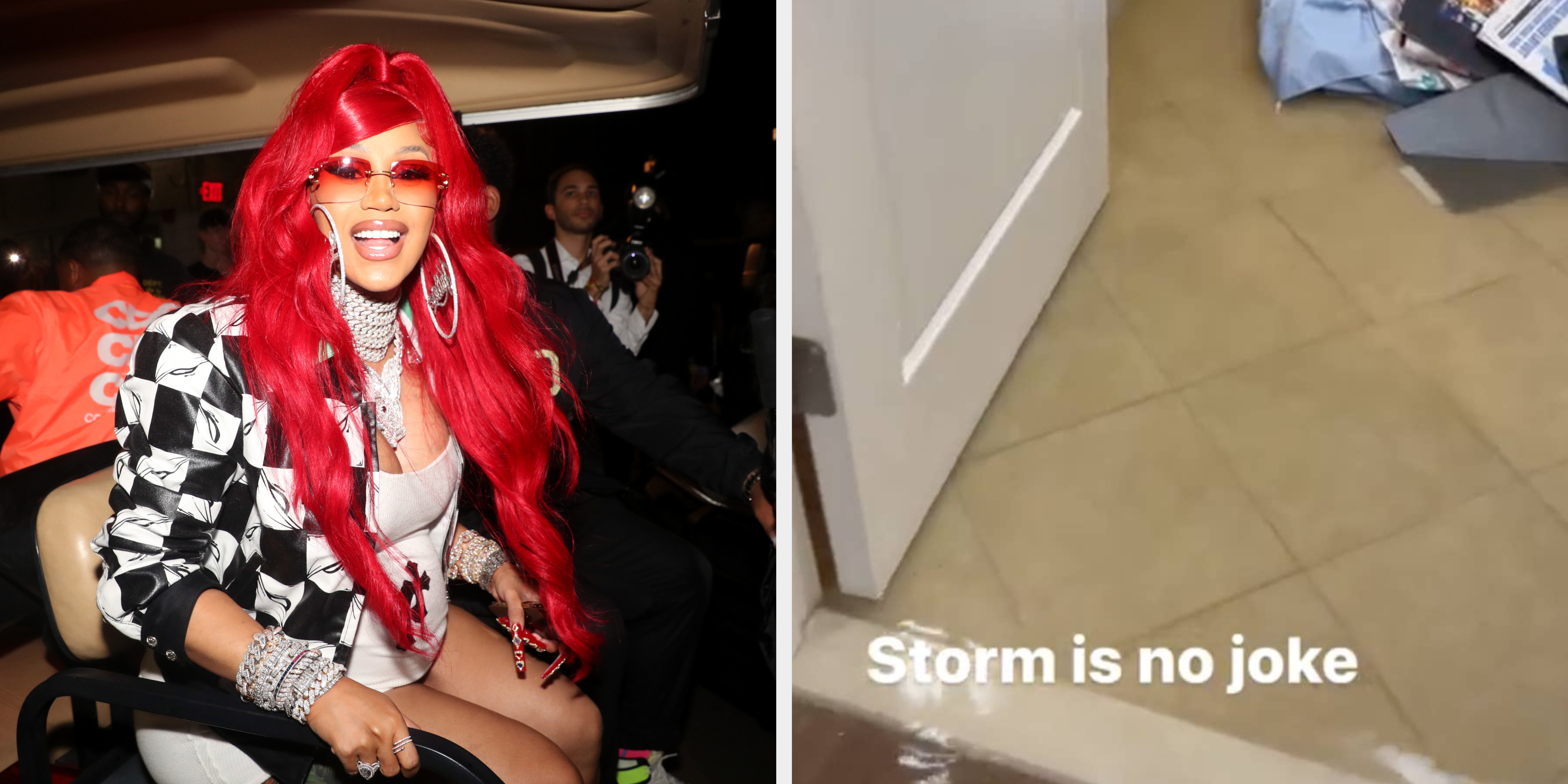 Cardi B Shares Clip Of Atlanta Home Flooding During Ida