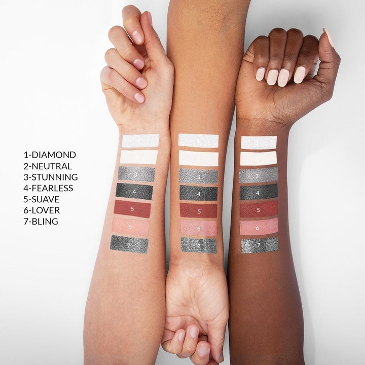 models with eyeshadow swatches 