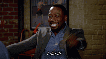 Winston from New Girl saying &quot;I did it!&quot;