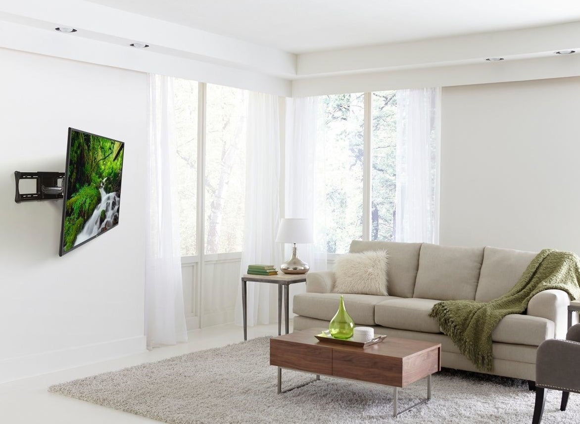 a television on the wall mount