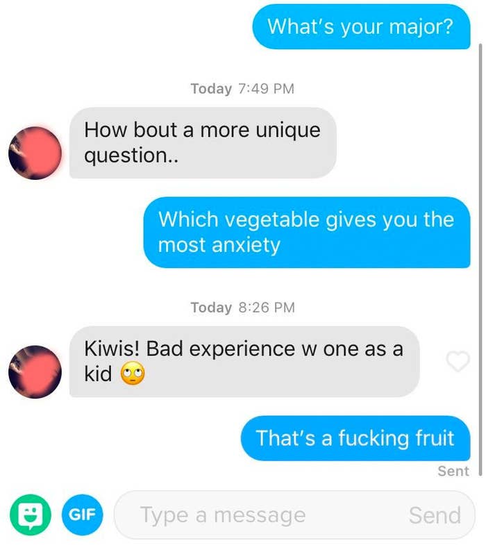 person asking what vegetable gives you the most anxiety