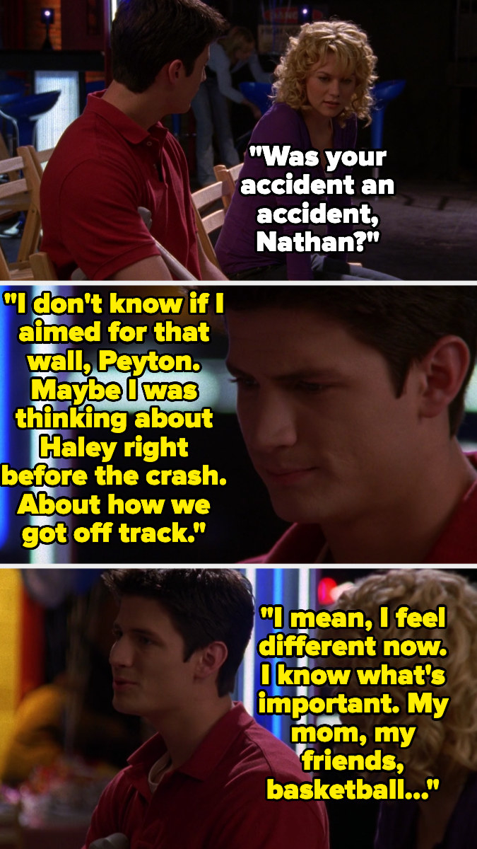 Peyton asks Nathan if his accident was really an accident, Nathan says he doesn&#x27;t know