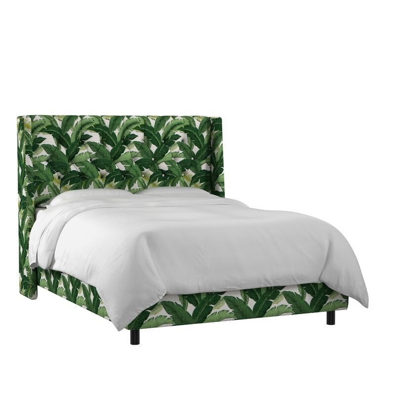 The palm. leaf patterned bed