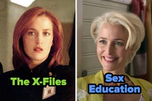 Gillian Anderson in The X-Files and Sex Education