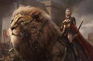 Woman Warrior on War Lion