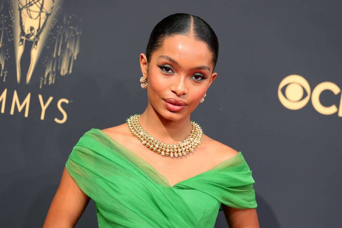 Yara Shahidi attends the 73rd Primetime Emmy Awards