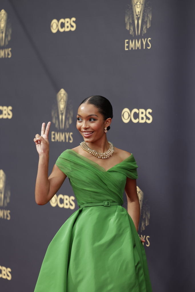 Yara Shahidi attends the 73rd Primetime Emmy Awards