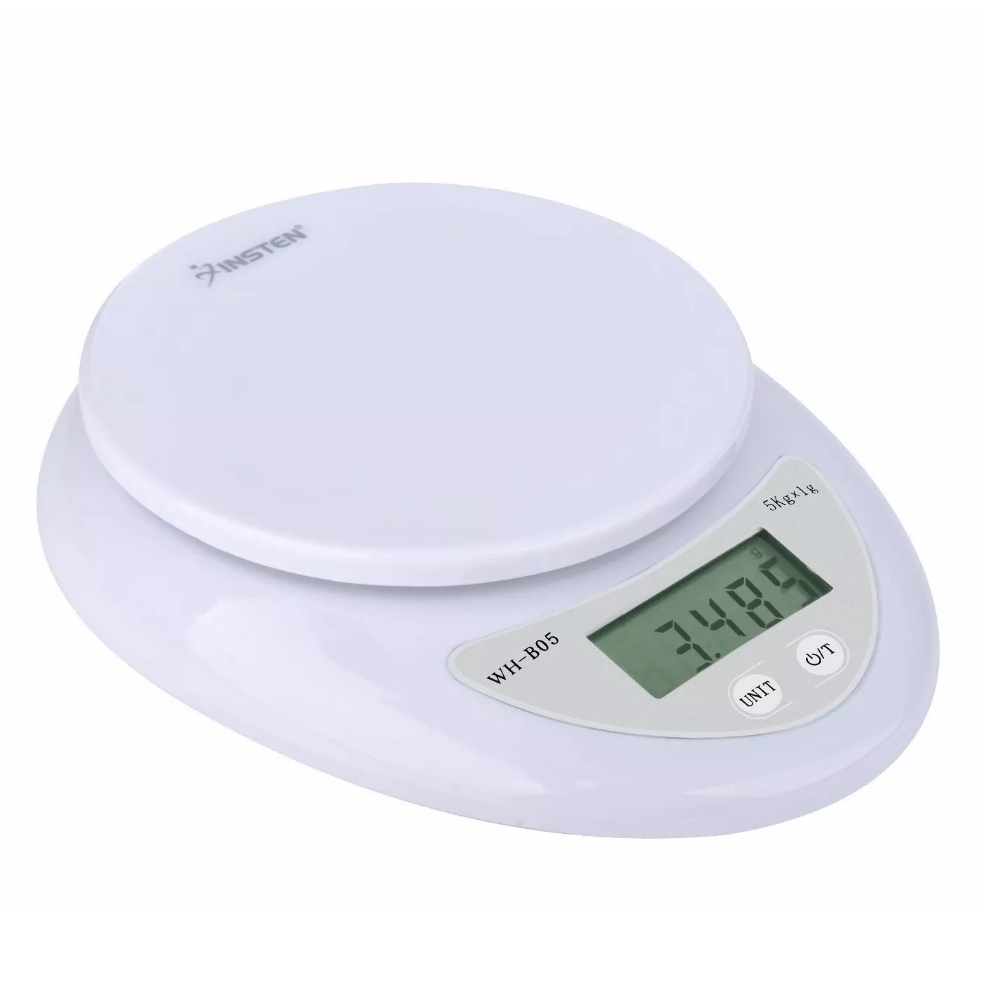 The white Insten food weight