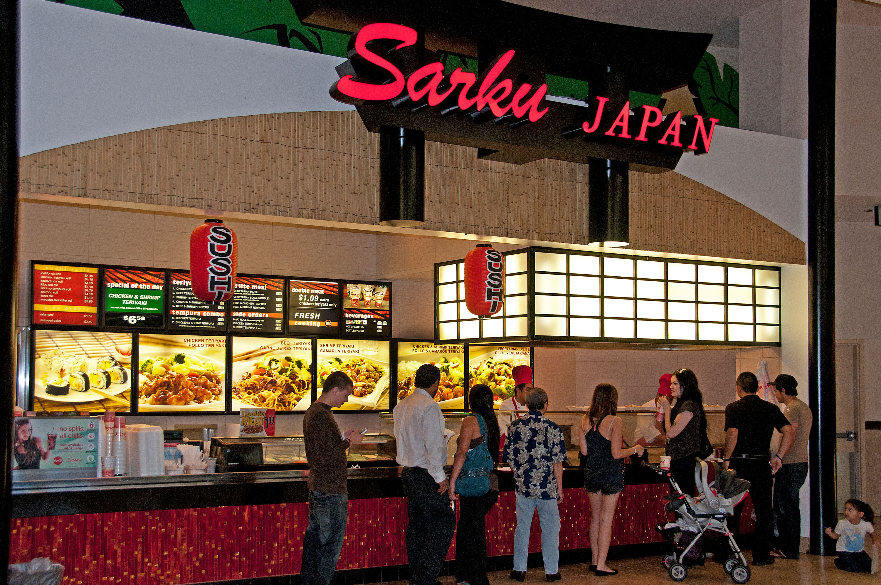 people in line at a Sarku Japan