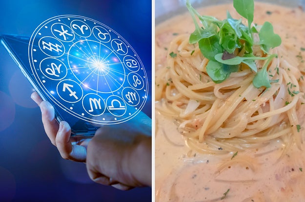 Zodiac sign equals rose cream pasta