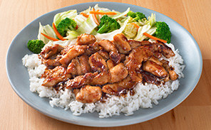 plate of teriyaki chicken