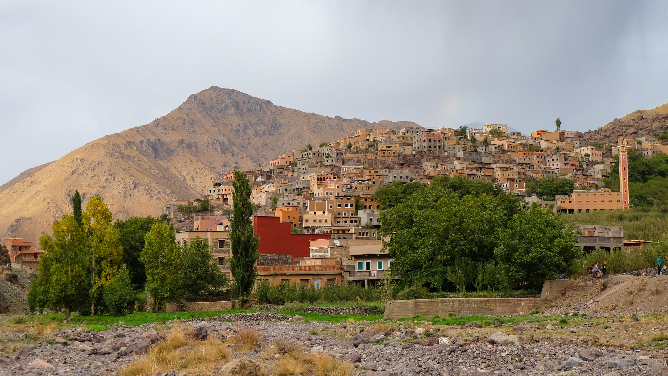 A Berber village in Toubkal National Park.