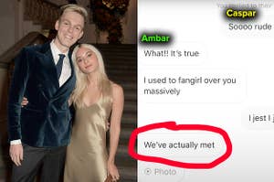 Caspar Lee slid into former fangirl Ambar Driscoll's DMs
