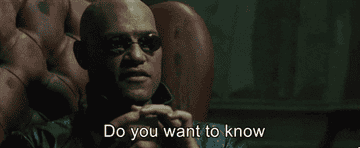 Morpheus asking Neo if he wants to know what &quot;it&quot; is