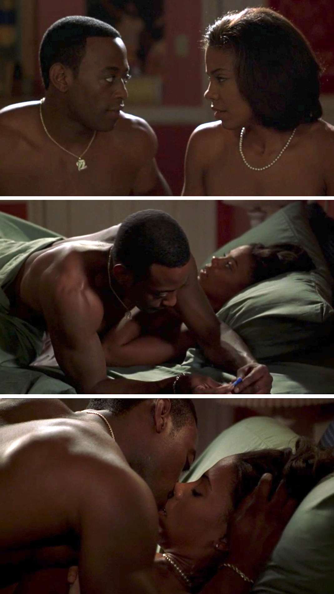 Sanaa Lathan and Omar Epps in a sex scene from "Love &amp;...