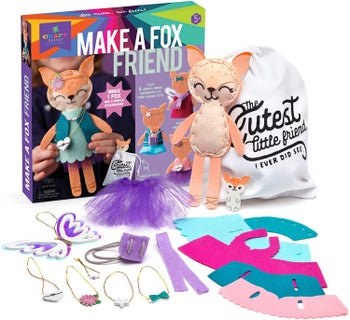 Make a Fox Friend packaging and all included items