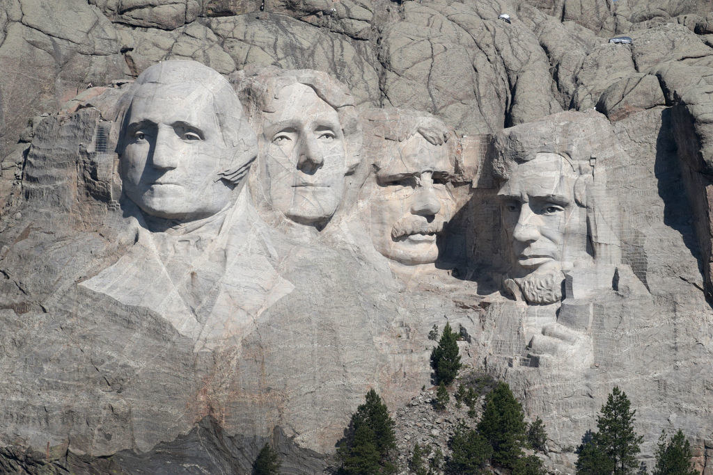 four presidents carved into a mountain