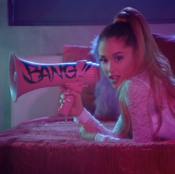 Ariana Grande in her &quot;Bang Bang&quot; music video