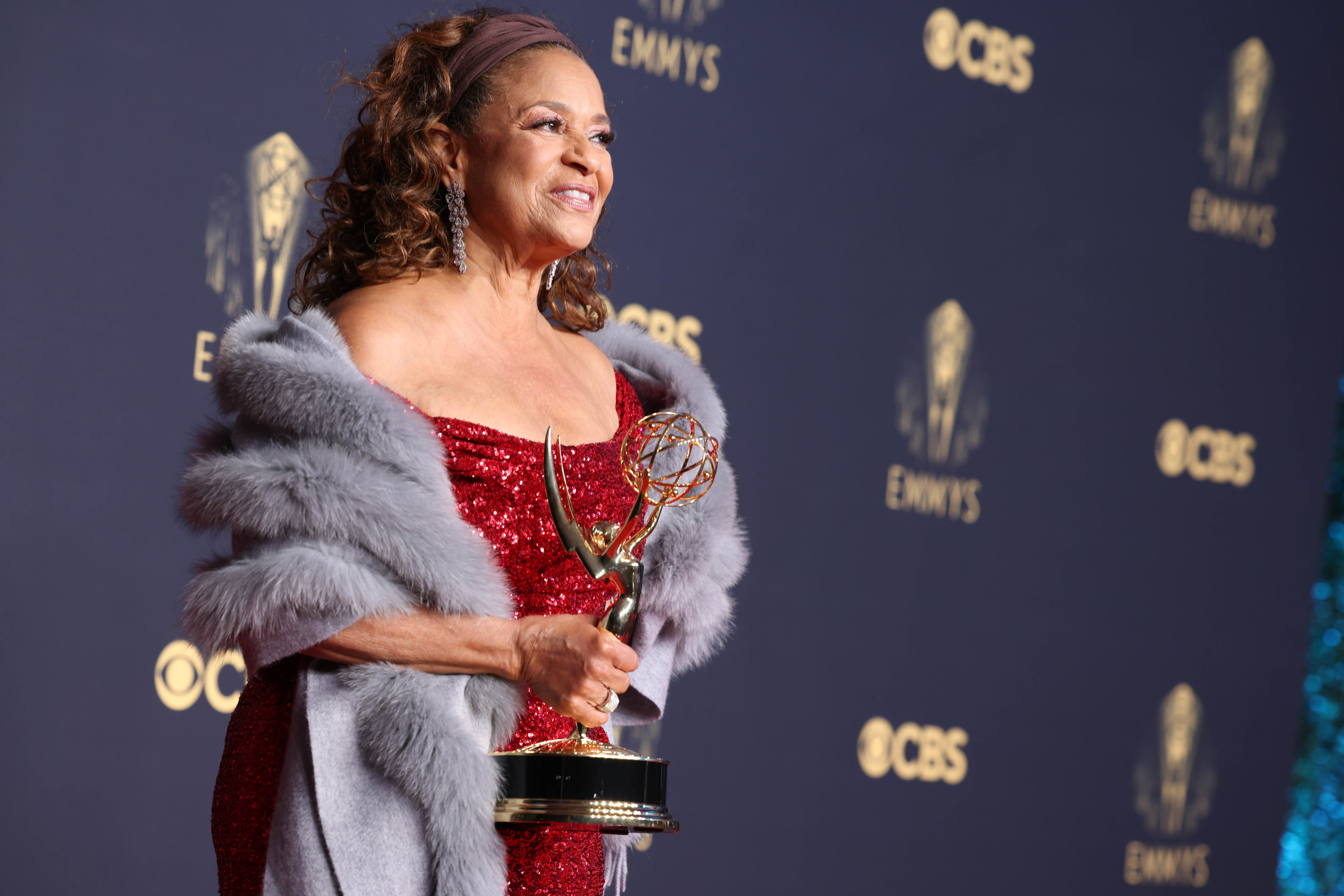 Debbie Allen at the Emmys holding the Governor&#x27;s Award