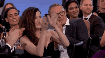 GIF of the cast of WandaVision at the Emmys