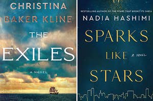 (left) cover of "the exiles;" (right) cover of "sparks like stars"