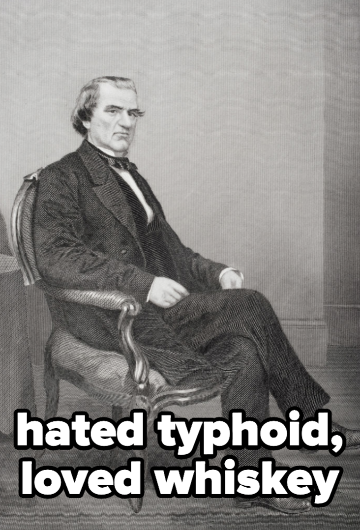 Andrew Johnson, who hated typhoid and loved whiskey