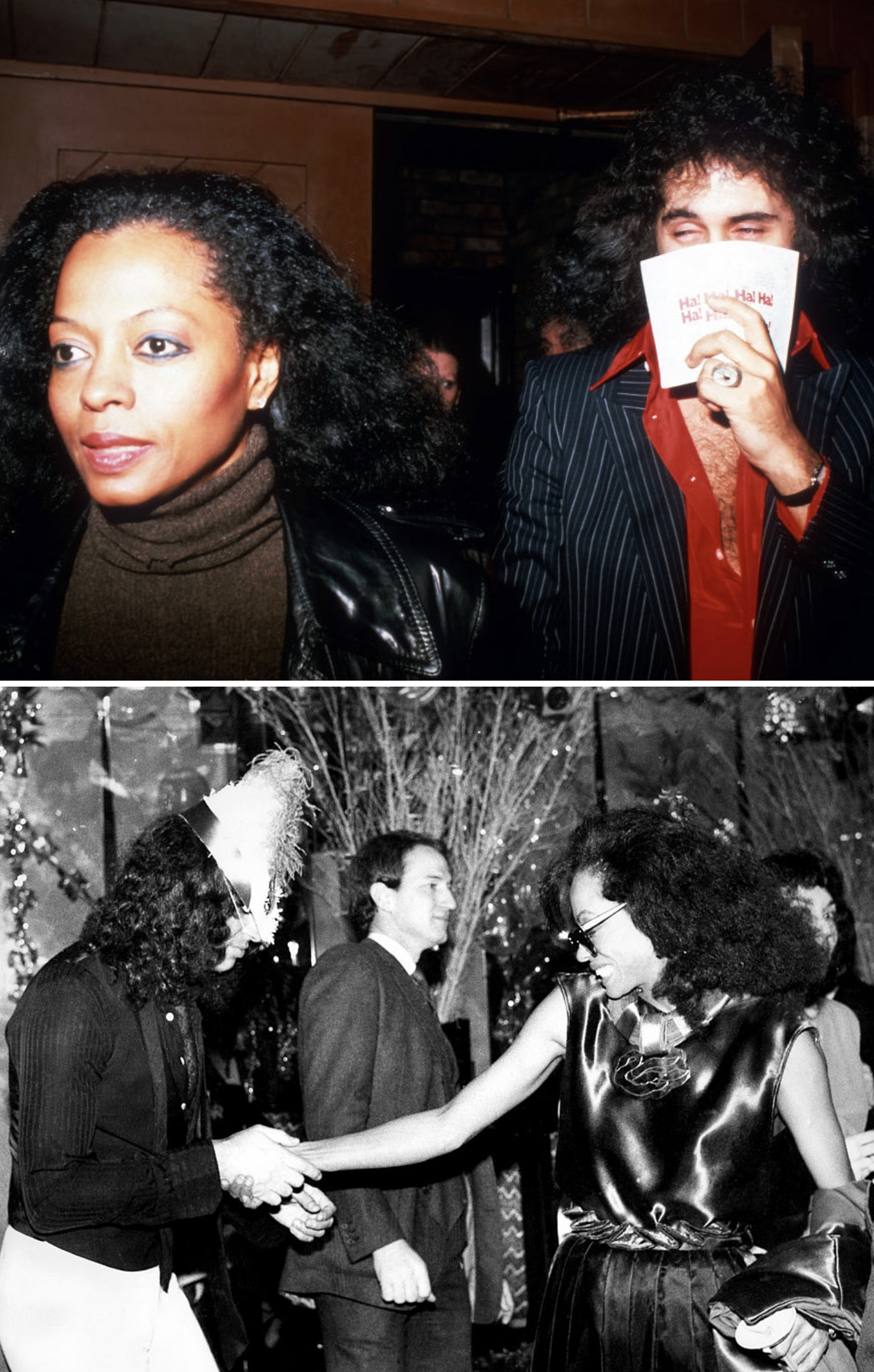 Ross and Simmons at an event in New York City in 1979; Ross and Simmons dancing at Regine&#x27;s gala in 1981