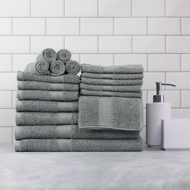 set of grey towels