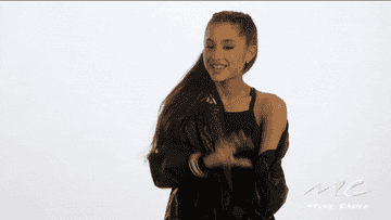 GIF of Ariana clapping