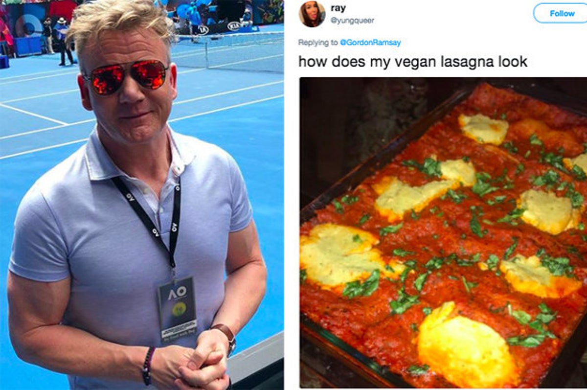 People Have Mixed Feelings About How Gordon Ramsay Critiqued This Fan's  Lasagna