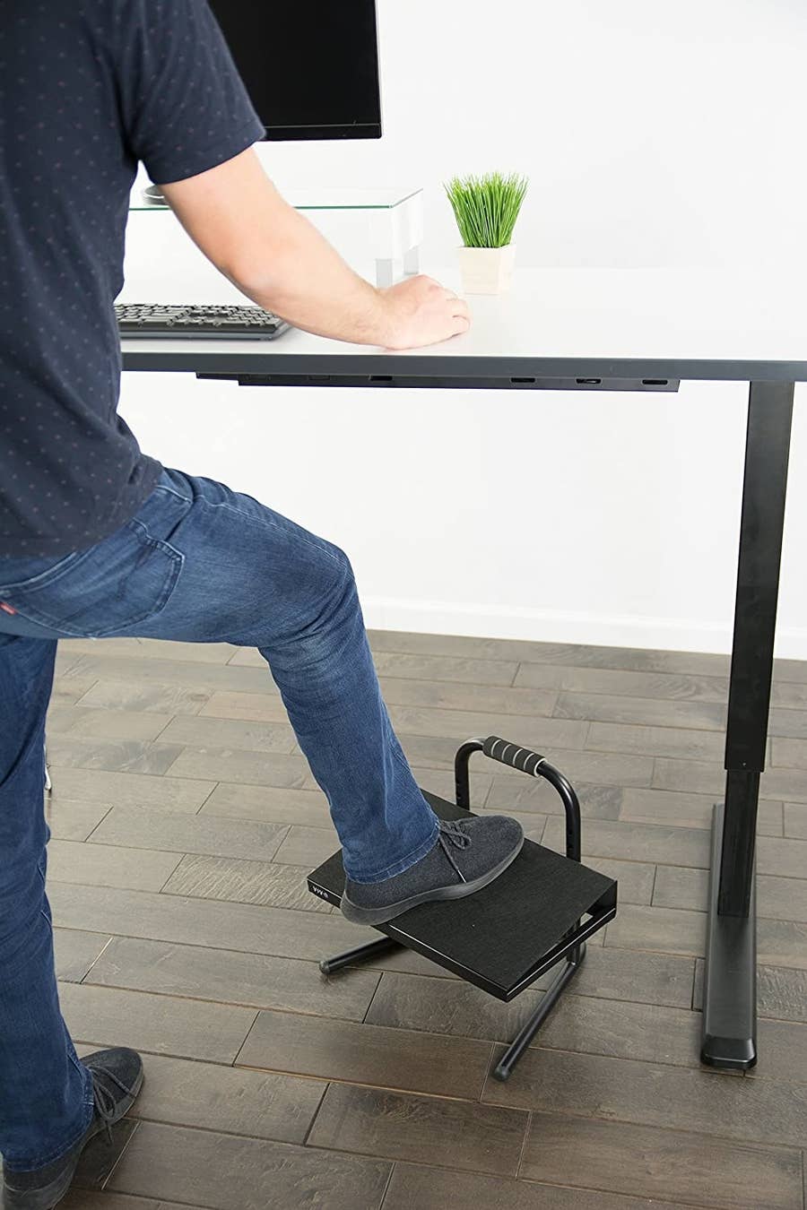 Standing Desk Foot Stool  Adjustable height foot rest for under