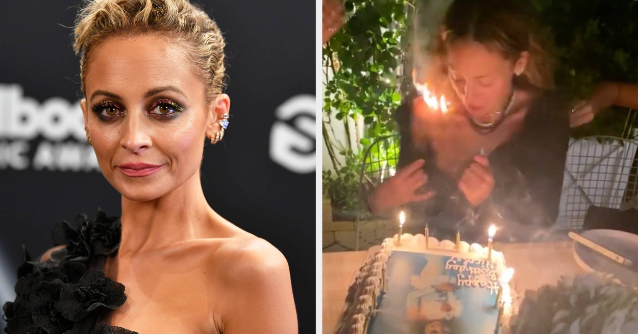 Nicole Richie Accidentally Sets Hair On Fire While Celebrating 40th(02)