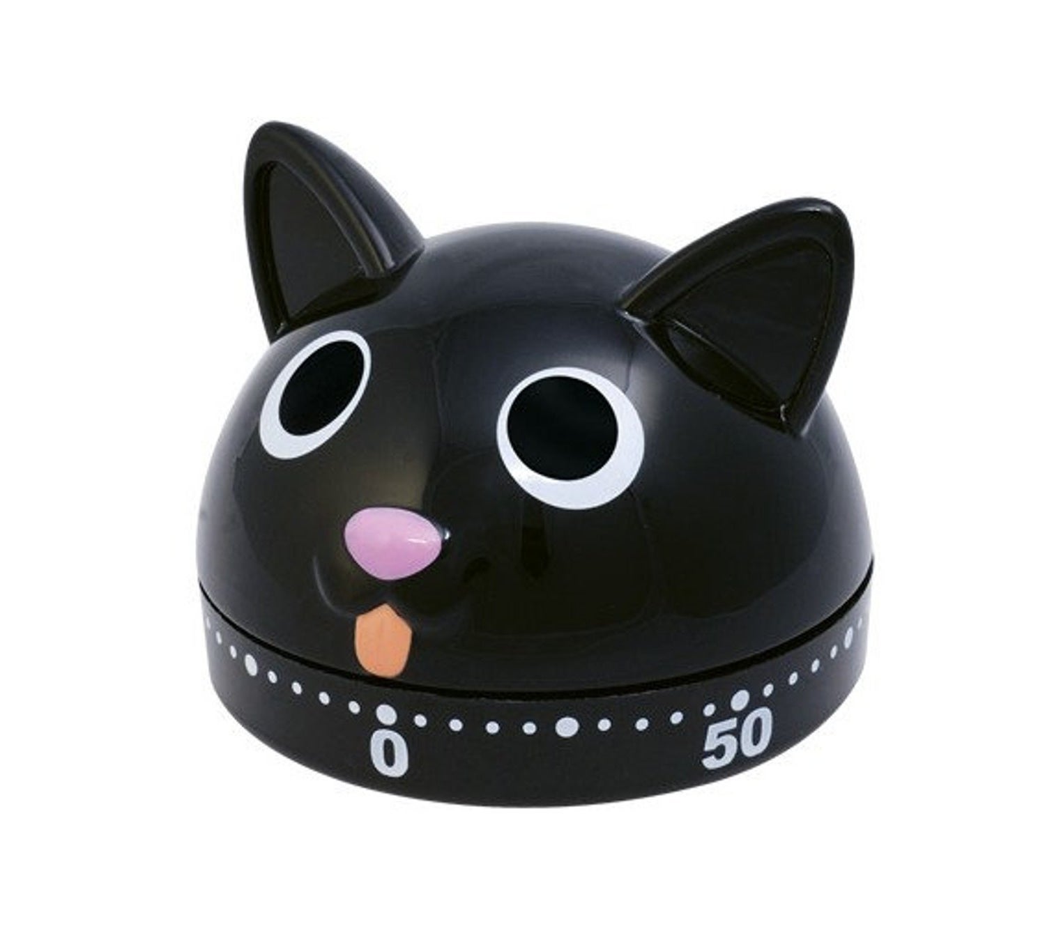 a black cat shaped timer