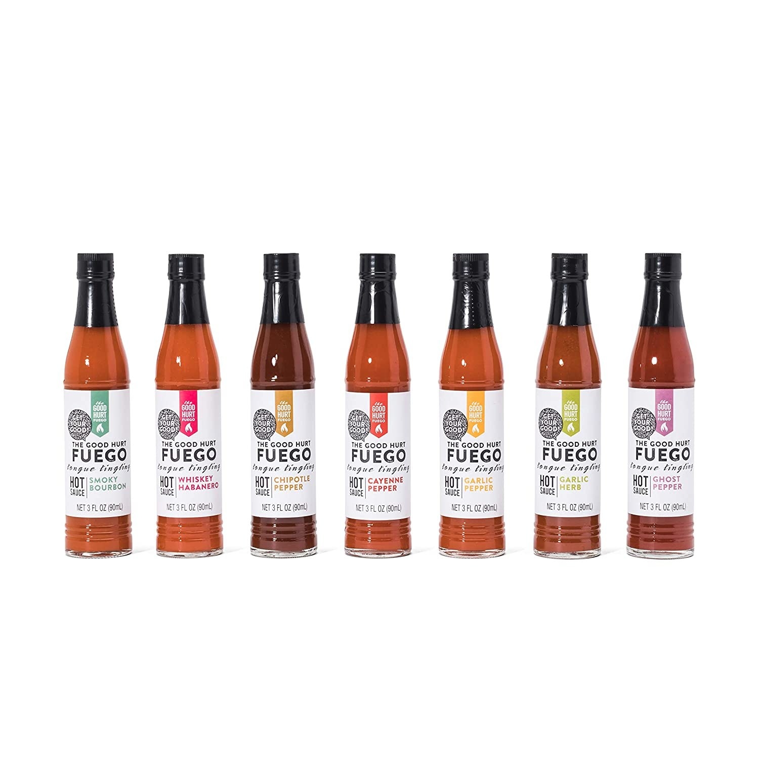 fuego pack of 7 hot sauces