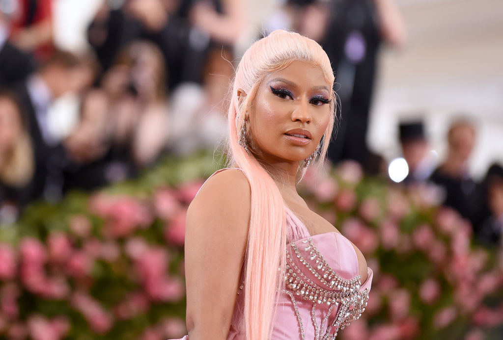 Nicki posing on the red carpet of the 2019 MET Gala