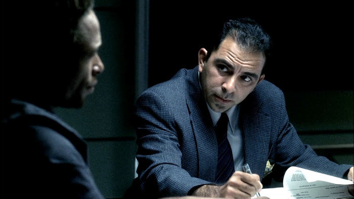 &quot;CSI&quot; character in the interrogation room.