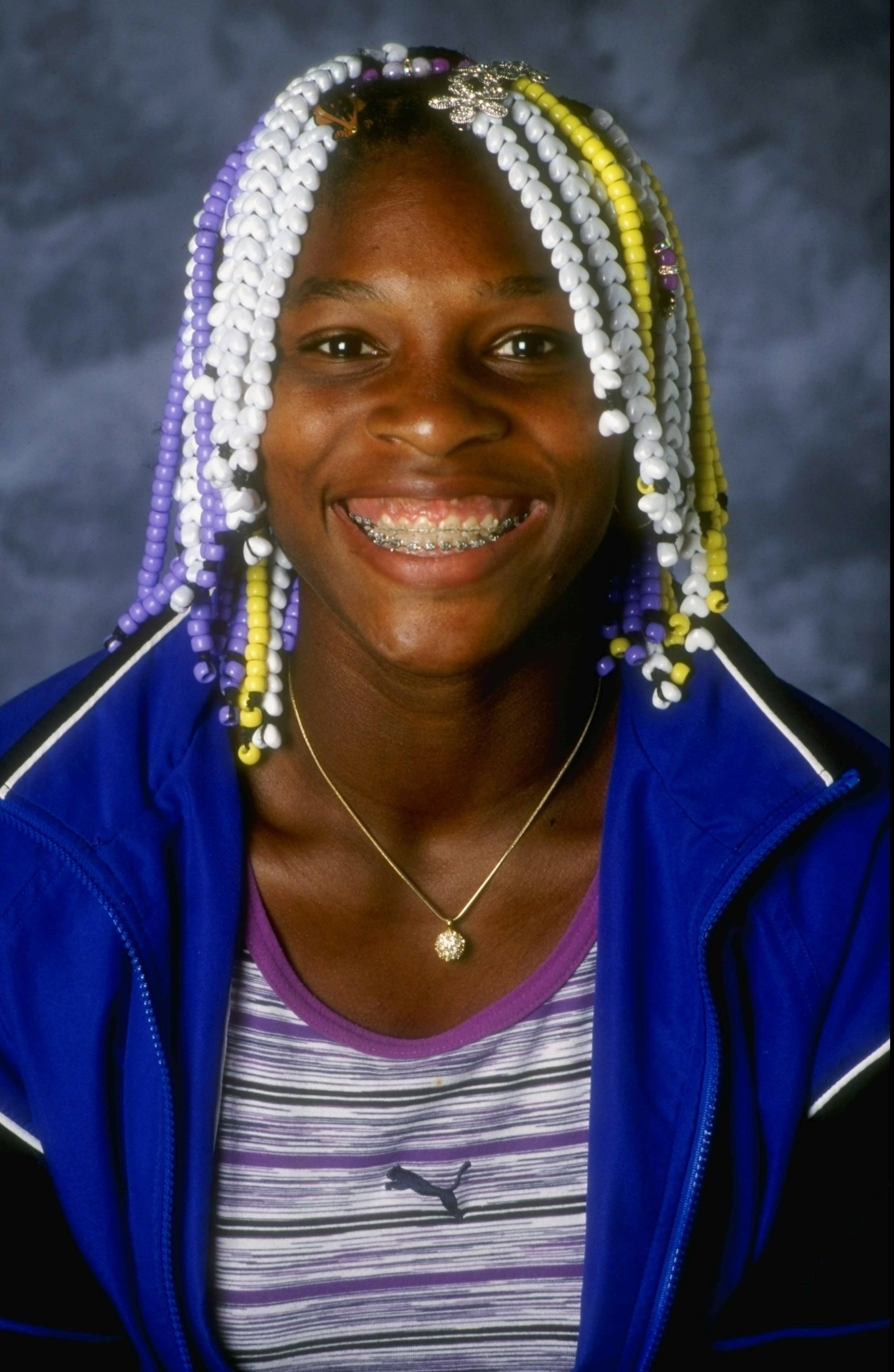 Williams posing for a portrait at the US Open in 1998