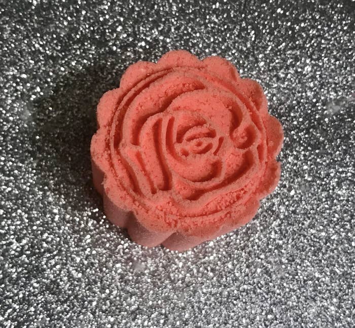 Orange Spice Scented, Mooncake Shaped Bath Bomb.