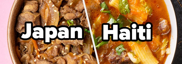 A bowl of gyudon, a bowl of soup jamou