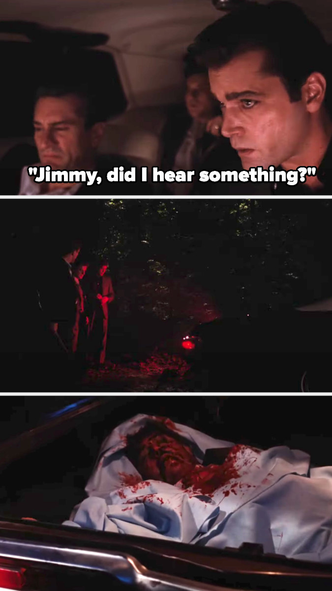 Henry asks Jimmy if he hears something then they open the trunk to show a bloodied man