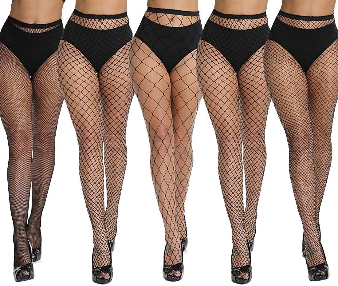 Women Pants Sexy Leggings Open File Plus Size Fishnet Stockings
