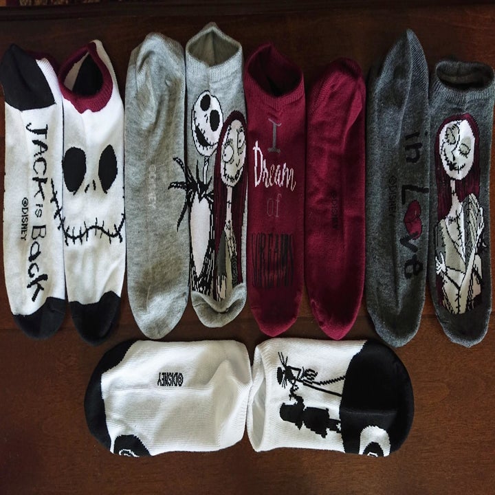 Reviewer image of five pairs of socks