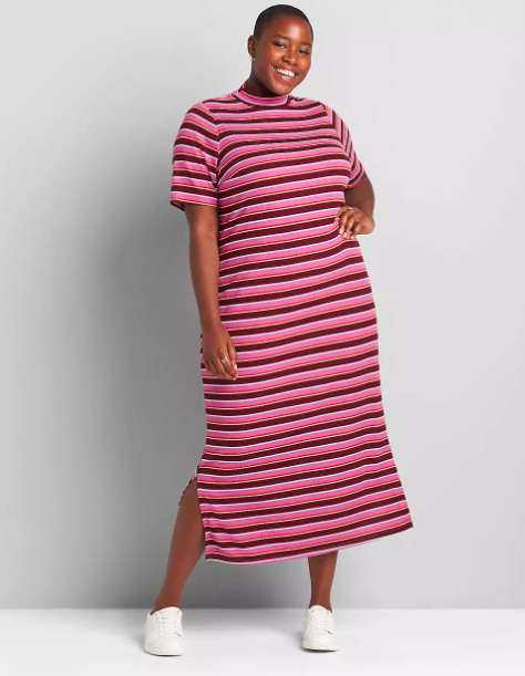striped tee dress