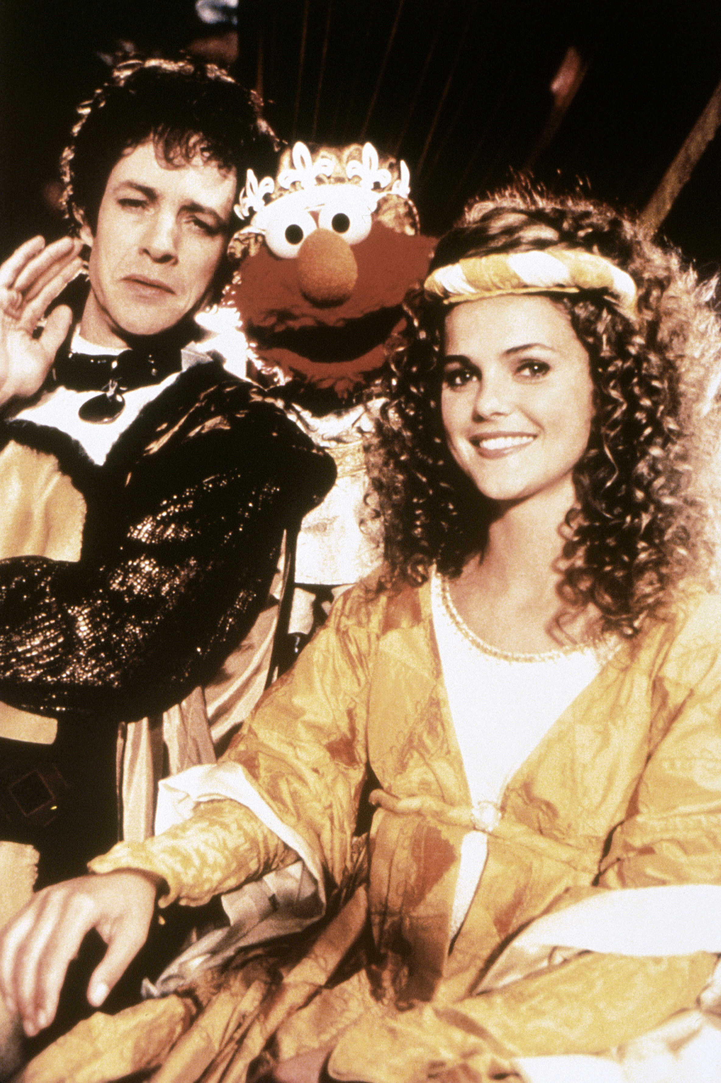 French Stewart, Elmo, and Keri Russell
