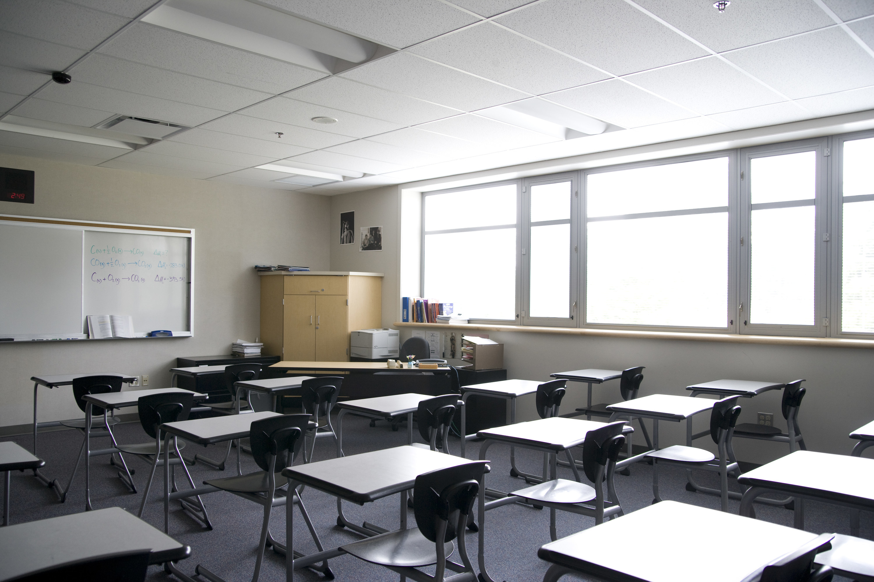 An empty classroom