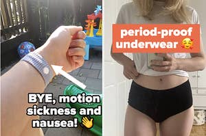 motion sickness band and underwear