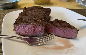 perfectly cooked steak made using the sous vide